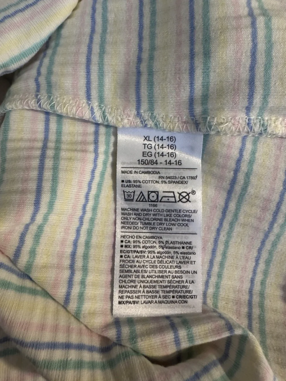Old Navy NWT XL (14/16) Multi-Color w/Stripes Sleeveless Scoop Neck Knit Dress